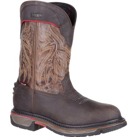 rocky iron skull composite toe waterproof western boot
