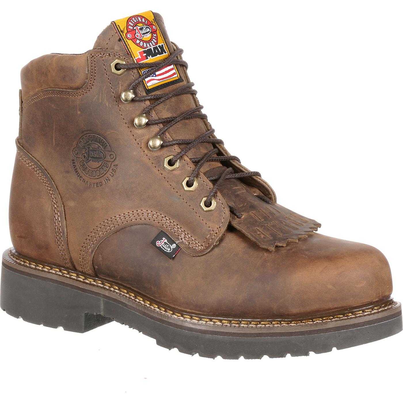 justin steel toe waterproof work boots