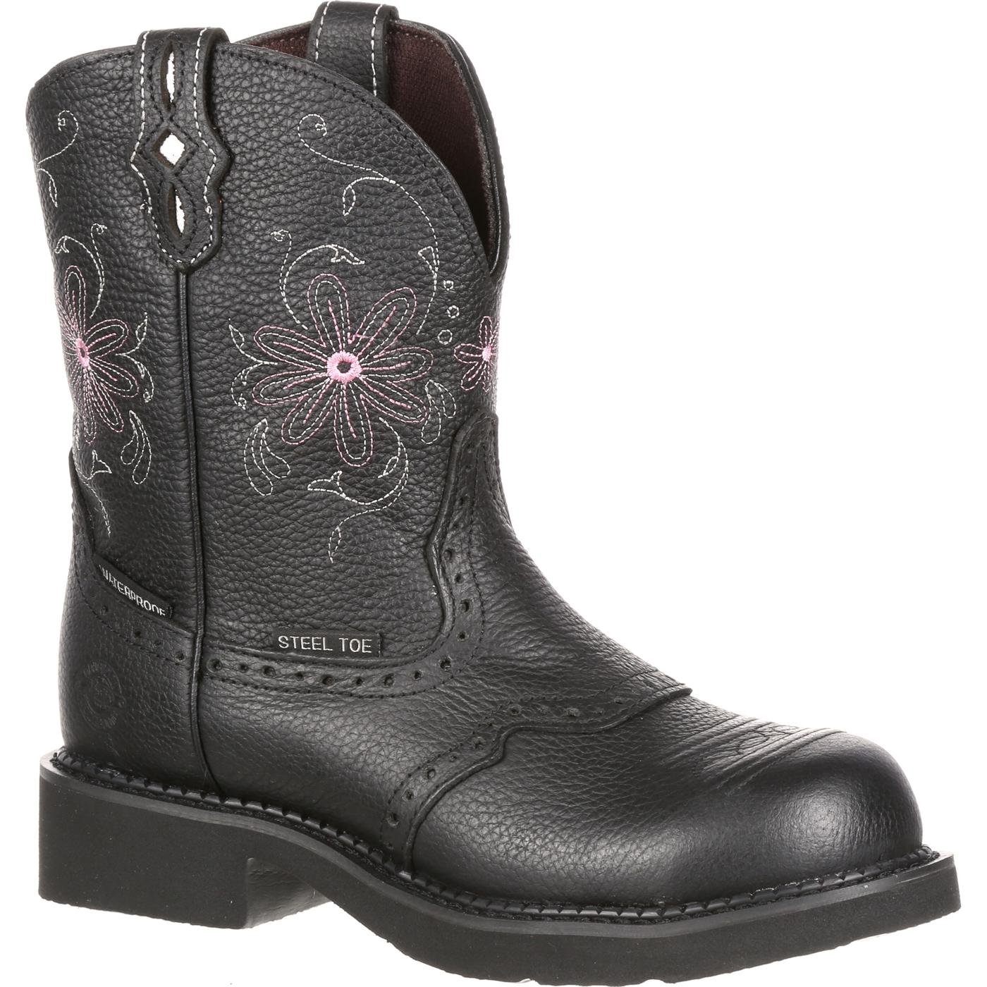steel toe cowboy boots for women
