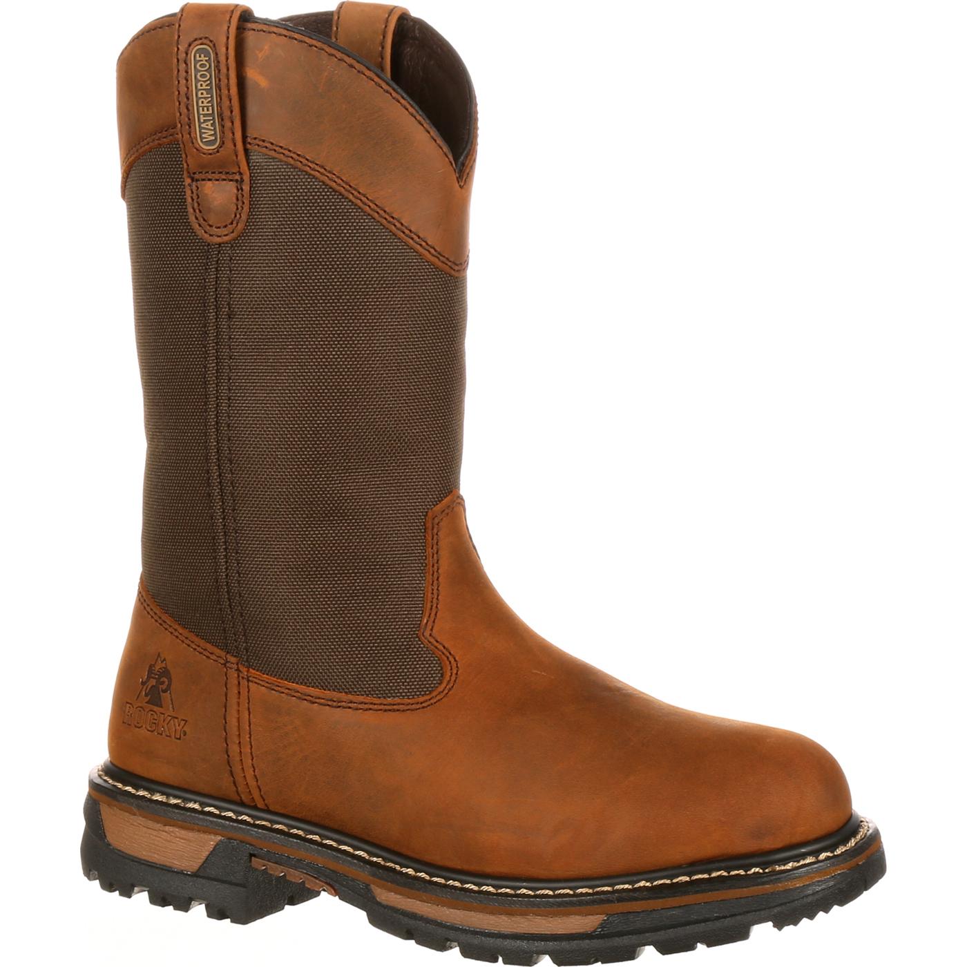 rocky lone star insulated waterproof work boots for men