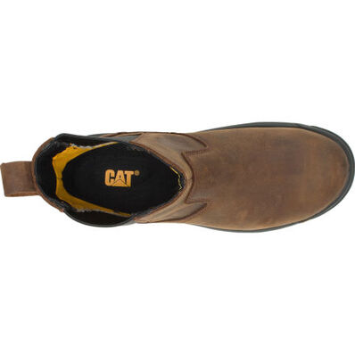 Cat Wheelbase Men's 6-inch Steel Toe Electrical Hazard Chelsea Pull-on Work Boot, , large