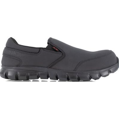 Reebok Sublite Cushion Work Men's Composite Toe Conductive Slip-On Work Shoe, , large