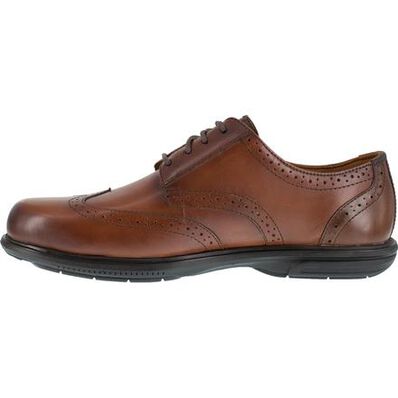Florsheim Work Loedin Men's Steel Toe Static-Dissipative Brown Leather Dress Oxford, , large