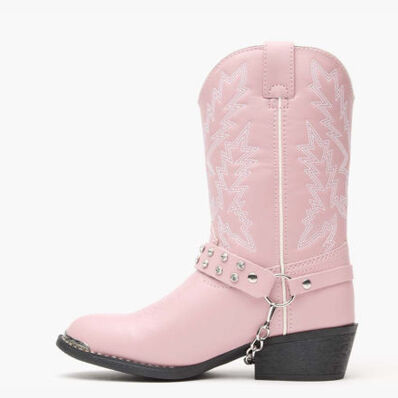 Durango® Big Kid Pink Rhinestone Western Boot, , large