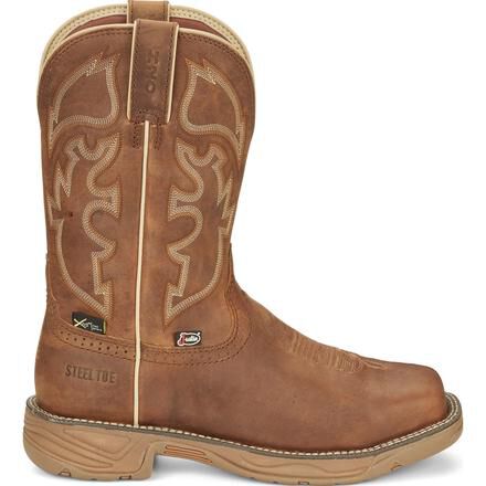 送料無料キャンペーン Work Justin Stampede Toe Steel Met Internal Men's Rush タイムセール