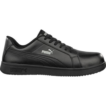 Puma all black leather shoes new arrivals