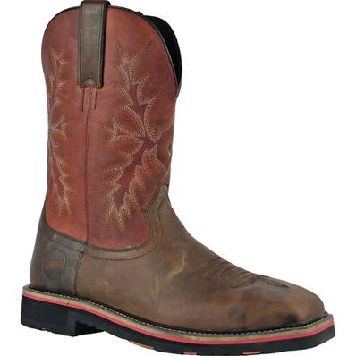 HOSS Landon Men's 11-inch Steel Toe Electrical Hazard Western Work Boot, , large