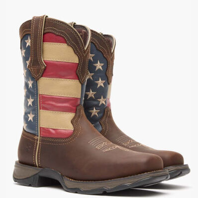 Lady Rebel Work™ by Durango® Steel Toe Patriotic Flag Work Boot, , large