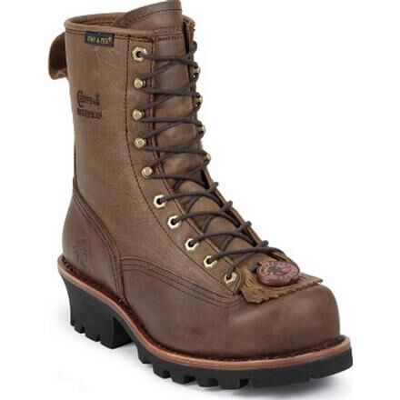 Lace to online toe logger boots