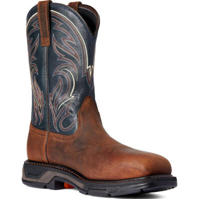 Ariat WorkHog XT Cottonwood Men's 11-inch Carbon Nano Toe Pull-On Western Work Boot, , large