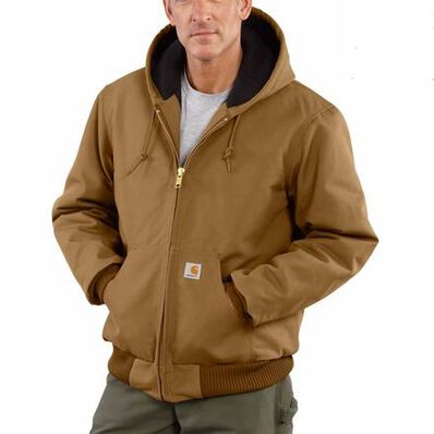 Carhartt Duck Active Quilted Flannel-Lined Jacket, , large