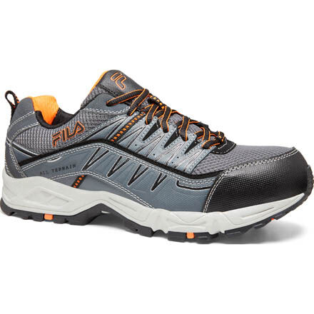Buy the Fila Memory At Peak Men s Grey Composite Toe Athletic Work Shoe 1LM00119