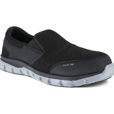 Reebok Sublite Cushion Work Men's Alloy Toe Electrical Hazard Work Athletic Oxford Slip-on Shoe, , large