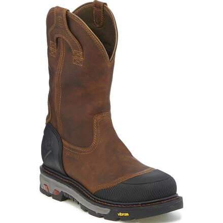 Justin steel toe store pull on boots