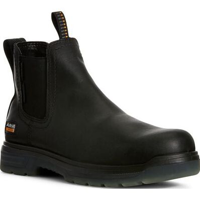 Ariat Turbo Men's Carbon Toe Electrical Hazard Waterproof Pull-on Chelsea Work Boot, , large