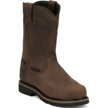 Justin Work Pulley Men's 10-inch Internal Met Composite Toe Waterproof Western Work Boot