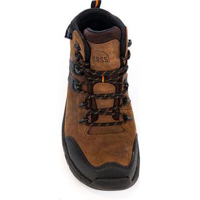 HOSS Stomp Men's 6 inch Aluminum Toe Electrical Hazard Waterproof Leather Work Hiker, , large