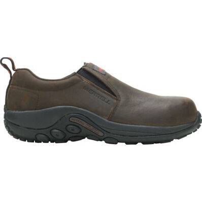 Merrell Jungle Moc Men's Composite Toe Electrical Hazard Leather Slip-On Oxford, , large