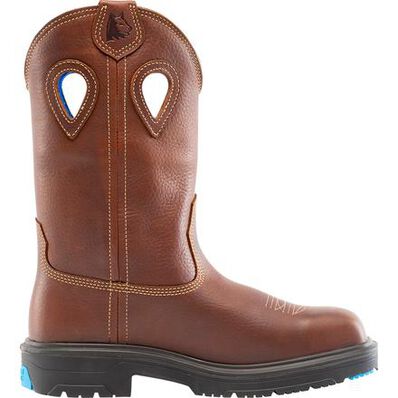 Steel Blue - Blue Heeler Men's Steel Toe Electrical Hazard Waterproof Pull-On Western Work Boot, , large