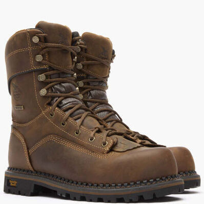 Georgia Boot AMP LT Low Heel Logger Composite Toe Waterproof Work Boot, , large