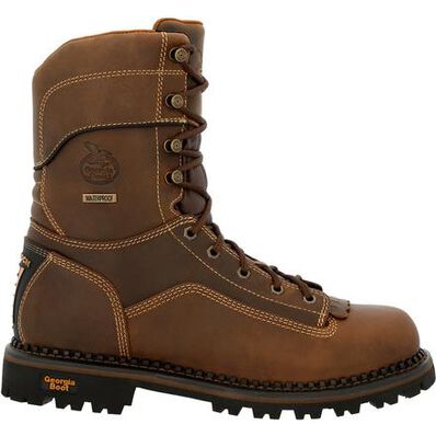 Georgia Boot AMP LT Low Heel Logger Composite Toe Waterproof Work Boot, , large