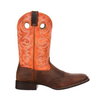 Men s Nicotine and Burnt Orange Western Boots Durango