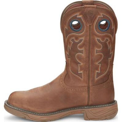 Justin Work Stampede Rush Men's Nano Composite Electrical Hazard Waterproof Pull-on Western Work Boot, , large