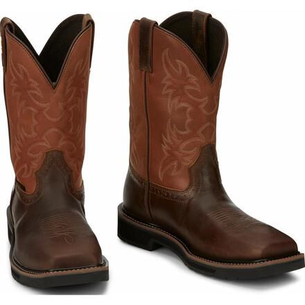 Justin safety sale toe boots