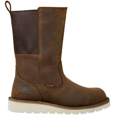 Carhartt Wedge Women's 10-inch Steel Toe Electrical Hazard Waterproof Pull-On Work Boot, , large