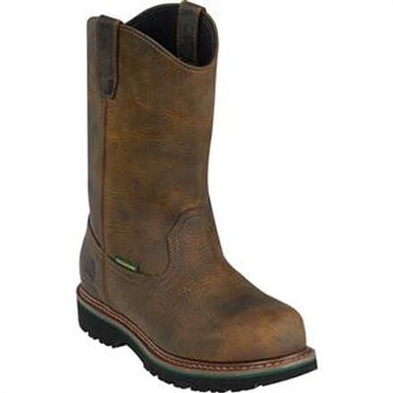 John Deere AG Steel Toe Waterproof Pull On Work Boot JD4382