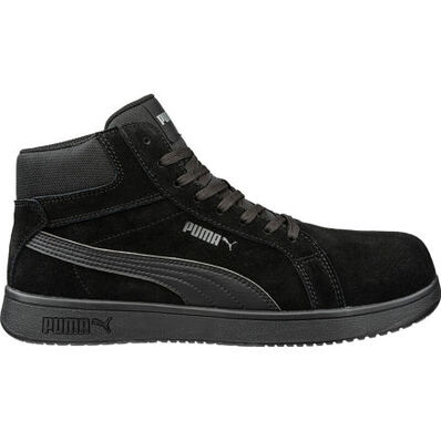 Puma Safety Iconic Suede Mid Men's Fiberglass Toe Electrical Hazard Hi-Top Work Shoe, , large
