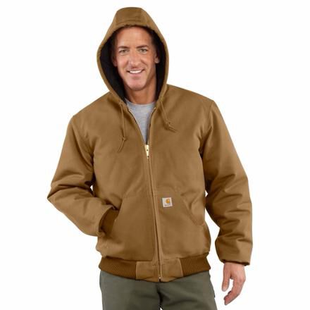 Carhartt Quilted-Flannel Lined Duck Active Jacket, #J140BRN
