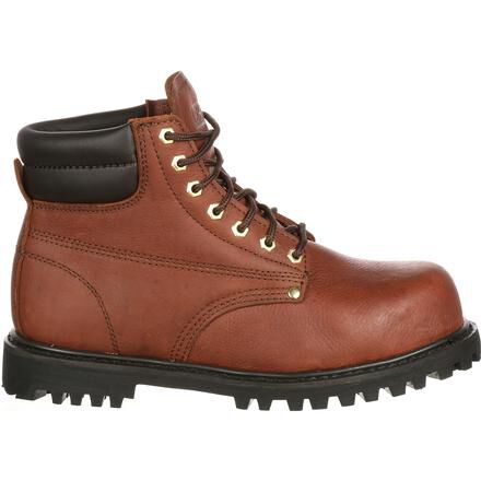 Brown Leather Steel Toe 6 Work Boots Lehigh 5235