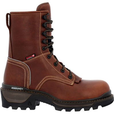 Rocky Rams Horn Logger Waterproof Composite Toe Work Boot, , large