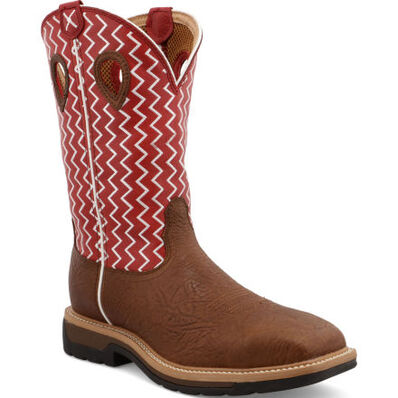 Twisted X Lite Men's 12-inch Steel Toe Electrical Hazard Western Work Boot, , large