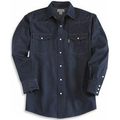 Carhartt Denim Blue Snap-Front Denim Work Shirt, , large