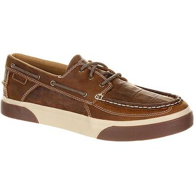 Durango® Music City™ Men's Gator Emboss Boat Shoe, , large