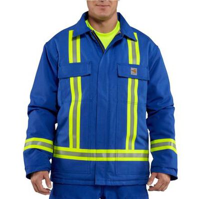 Carhartt Flame-Resistant Duck Traditional Coat with Reflective Stripping, , large