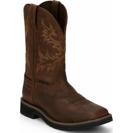 Justin Work Stampede Men s Steel Toe Waterproof Western Work Boot