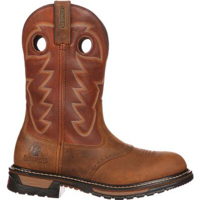 Rocky Original Ride Branson Saddle Roper Waterproof Western Boot, , large