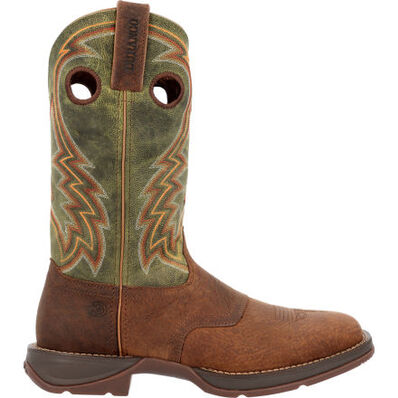 Rebel™ by Durango® Dark Chestnut and Hunter Green Western Boot, , large