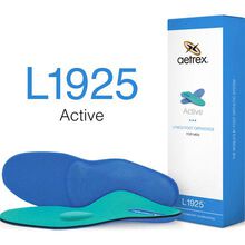 Aetrex Men's Active Low/Flat Arch Posted with Metatarsal Support Orthotic
