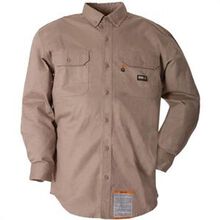 Berne FR Khaki Button-Down Work Shirt