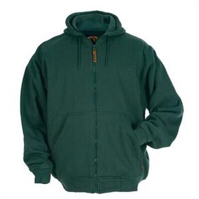 Berne Green Thermal-Lined Hooded Sweatshirt, , large