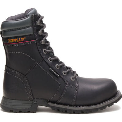 Cat Echo Women's 8-inch Steel Toe Electrical Hazard Waterproof Leather Work Boot, , large
