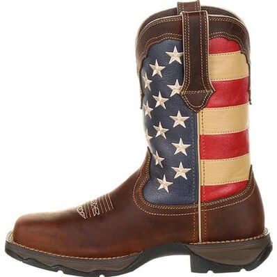 Lady Rebel Work™ by Durango® Steel Toe Patriotic Flag Work Boot, , large