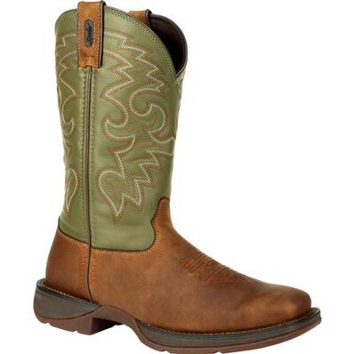 Rebel™ by Durango® Coffee & Cactus Pull-On Western Boot, , large Rebel™ by Durango® Coffee & Cactus Pull-On Western Boot, , large