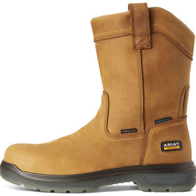Ariat Turbo Men's 10-inch Carbon Toe Electrical Hazard Waterproof Pull-On Work Boot, , large