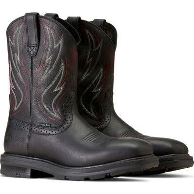 Ariat Sierra Shock Shield Men's 10-inch Steel Toe Electrical Hazard Western Work Boot, , large