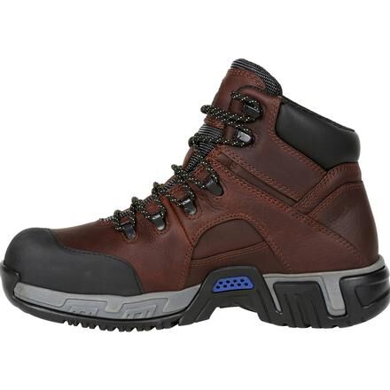 Brown Michelin Waterproof Steel Toe Work Boots XHY662